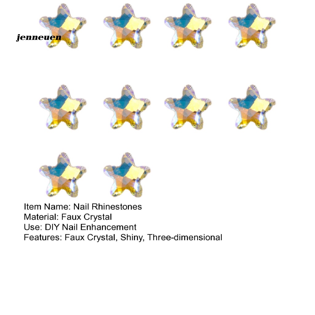 Set 10 Phụ Kiện Đá Đính Trang Trí Móng Tay Xinh Xắn Cho Nữ
