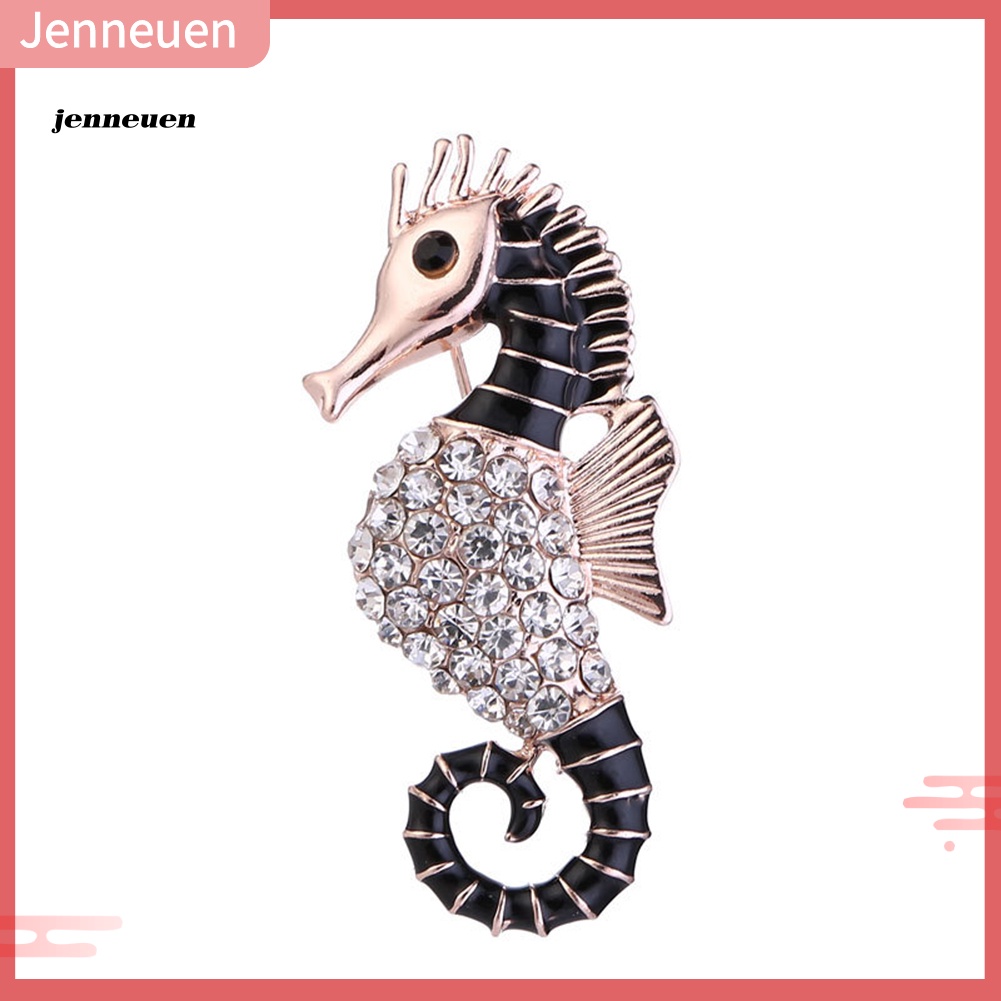 Ghim Cài Áo Hình Cá Ngựa Đính Đá Thời Trang Cho Nữ