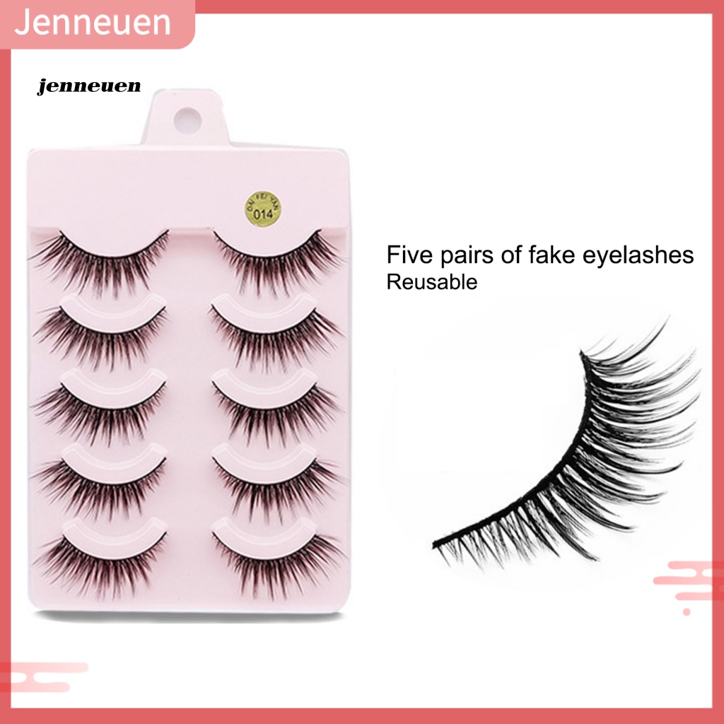 Bộ 5 Cặp Lông Mi Giả 3D Dùng Hàng Ngày Cho Nữ