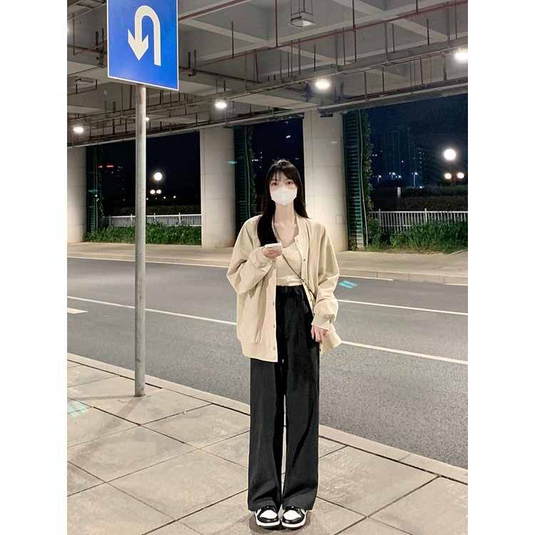 Áo Khoác Bóng Chày Vải Nhung Phong Cách Retro Mỹ Thời Trang Xuân Thu Mới Cho Nữ