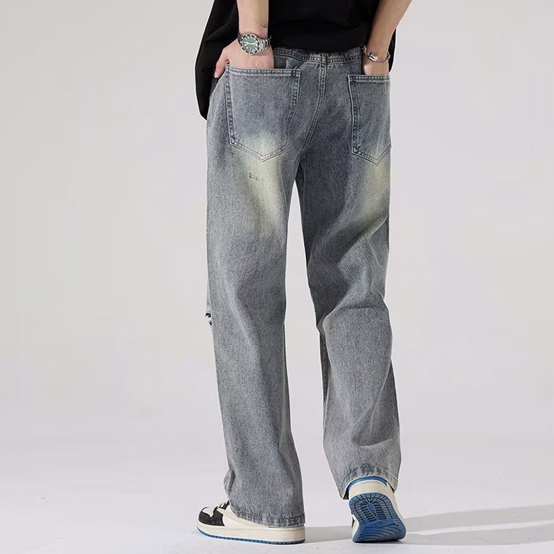 Quần jeans Dài Ống Rộng Thời Trang Dành Cho Nam