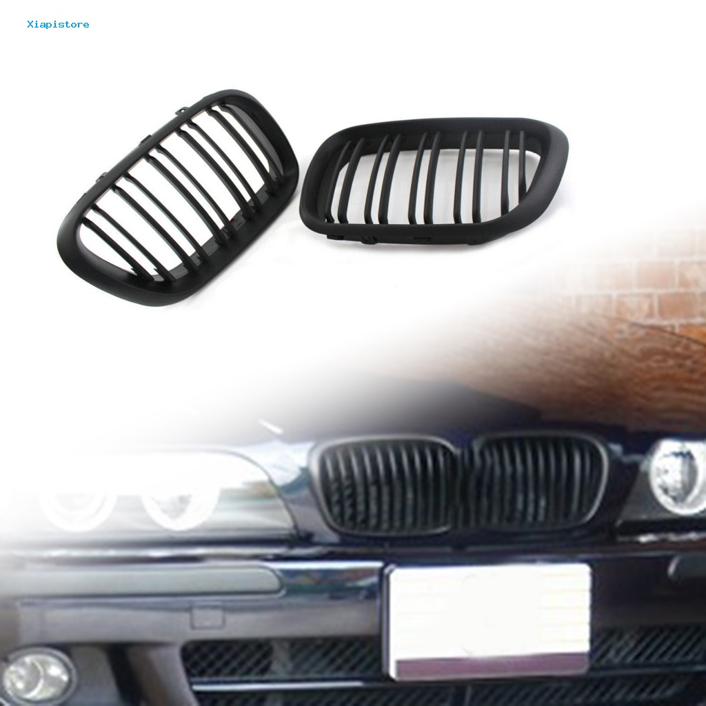 [Xiapistore] 2 Lưới Tản Nhiệt Trước Hai Đường Kẻ Trái Phải Màu Đen Nhám 51138250052 51138250051 Phụ Kiện Chuyên Dụng Dành Cho BMW X5 Series E53 99-03
