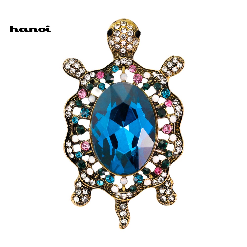 Ghim Cài Áo Hình Rùa Hoạt Hình Đính Đá Nhân Tạo Thời Trang