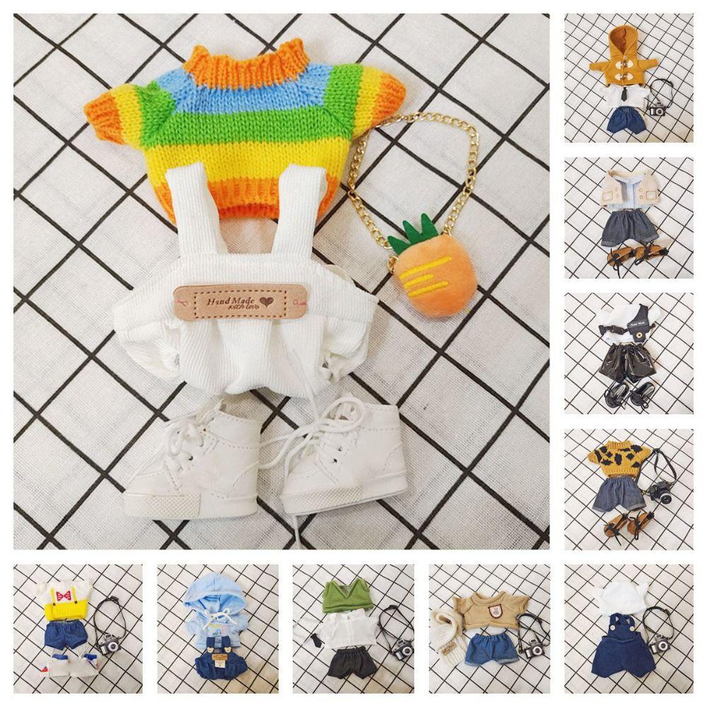 Bộ Áo Hoodie Cotton 20cm + Quần Sooc Thời Trang Xinh Xắn Chất Lượng Cao Cho Búp Bê