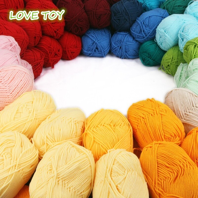 Cuộn Len Đan Sợi Cotton Sữa 50g Chất Lượng Cao