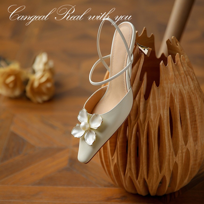 ZTAIXIELUA Sandal Cao Gót Mũi Nhọn Thiết Kế Mới Xinh Xắn Thời Trang Dành Cho Nữ