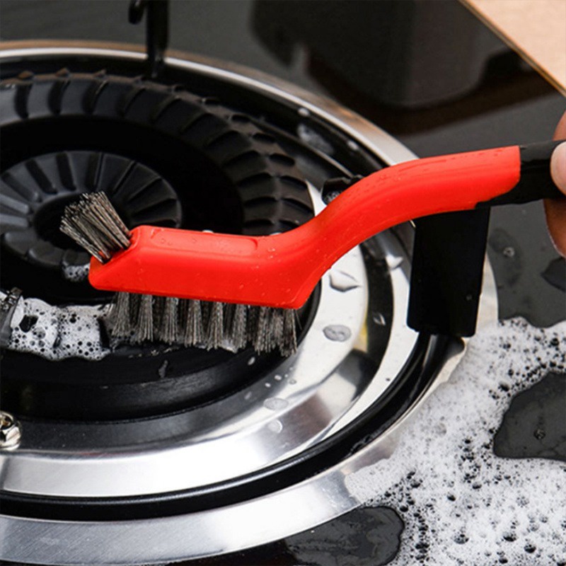 Bàn chải đánh bóng bằng sắt / dây đồng nylon rust remover / multi-purpose motorbikes xe đạp bàn chải làm sạch chi tiết nhà bếp