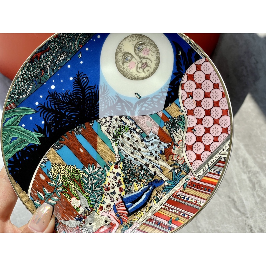 ⭐️😍Bộ 10 Món Chén Đĩa + Đĩa + Muỗng Hermes Midsummer Night 'S Dream Series Cao Cấp