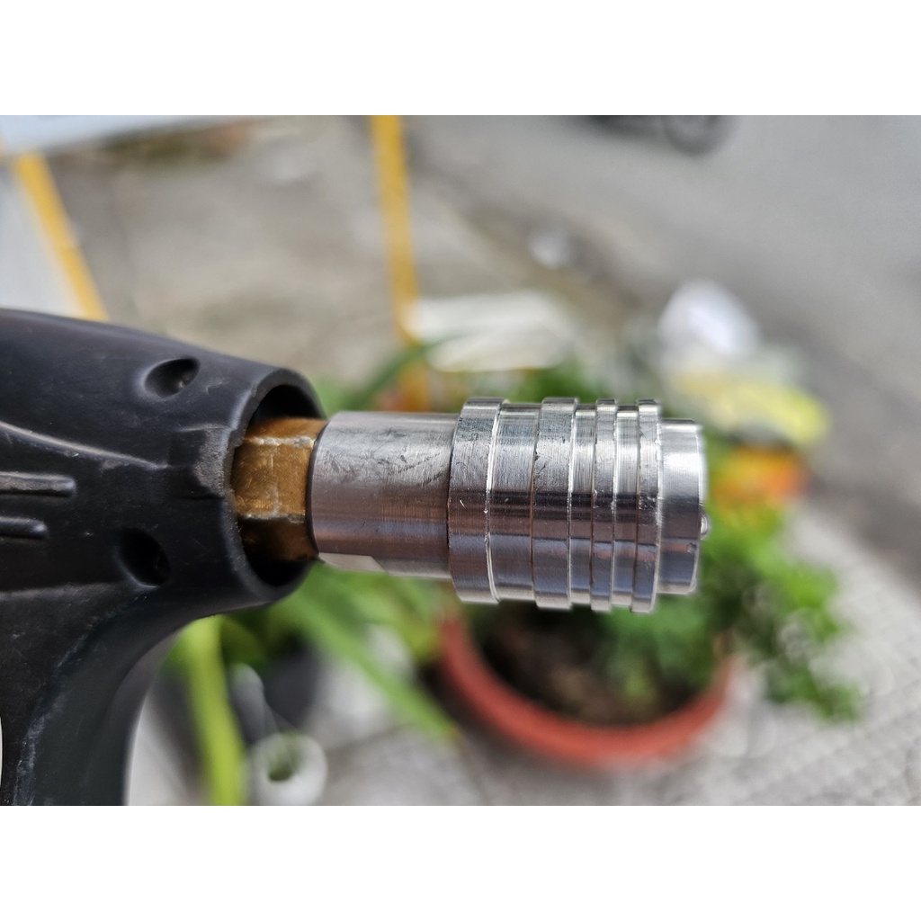 Khớp Nối Nhanh Gài Tự Động Khớp Cái 1/4 Ren Trong 14mm Full Inox Cho S.úng RỬa Xe Ren Ngoài