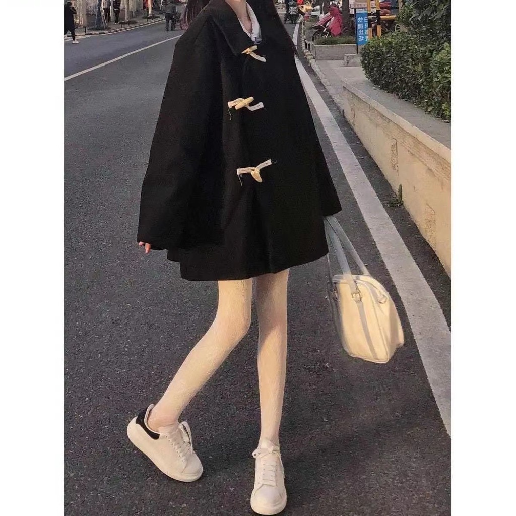 Áo Khoác Len Cài Nút Kiểu Nhật Bản Thời Trang Mùa Thu Cho Nữ