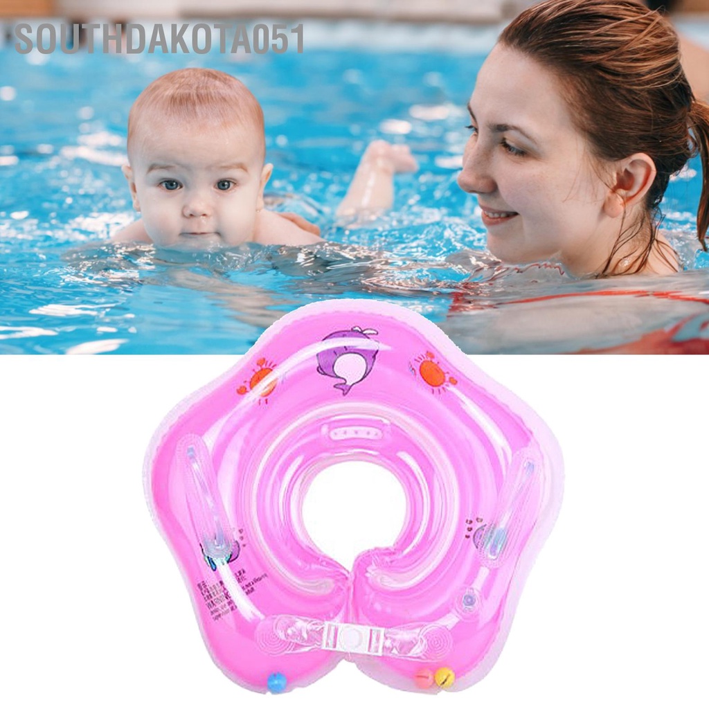 Southdakota051 Phao cổ cho trẻ sơ sinh Vòi phun khí đôi PVC Túi chống rò rỉ Vòng bơi