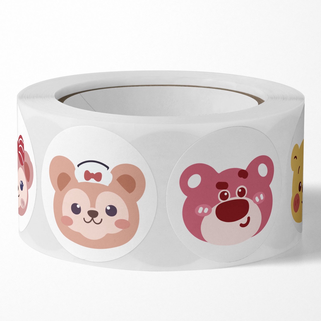 Cuộn 500 Hình Dán Gấu Pooh Xinh Xắn