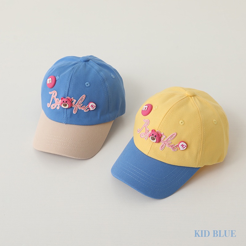 Mũ Lưỡi Trai Chống Nắng Hình Gấu Dâu Tây Màu Trắng Ngọt Ngào Dễ Thương