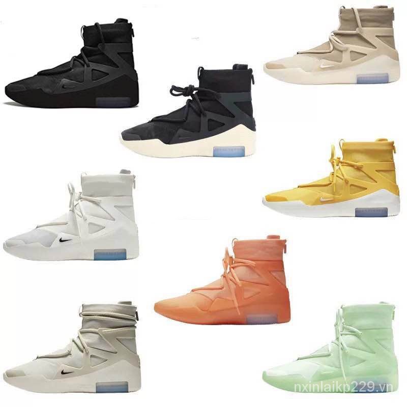 Giày Bóng Rổ Air Fear of God 1 FOG Joint Black Soul Màu Trắng Đen Xám Màu Vàng Oatmeal