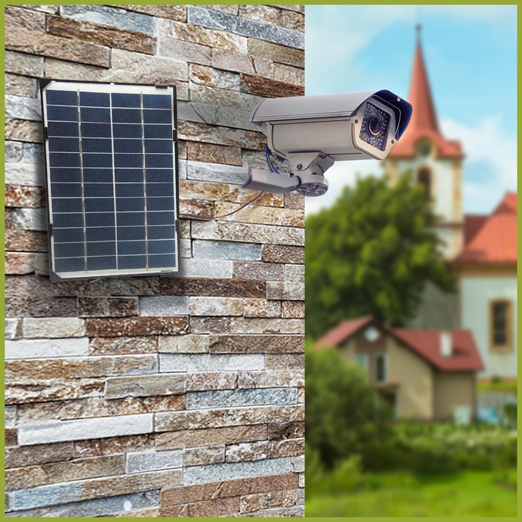 Tấm Pin Năng Lượng Mặt Trời 6W USB Dành Cho Camera An Ninh