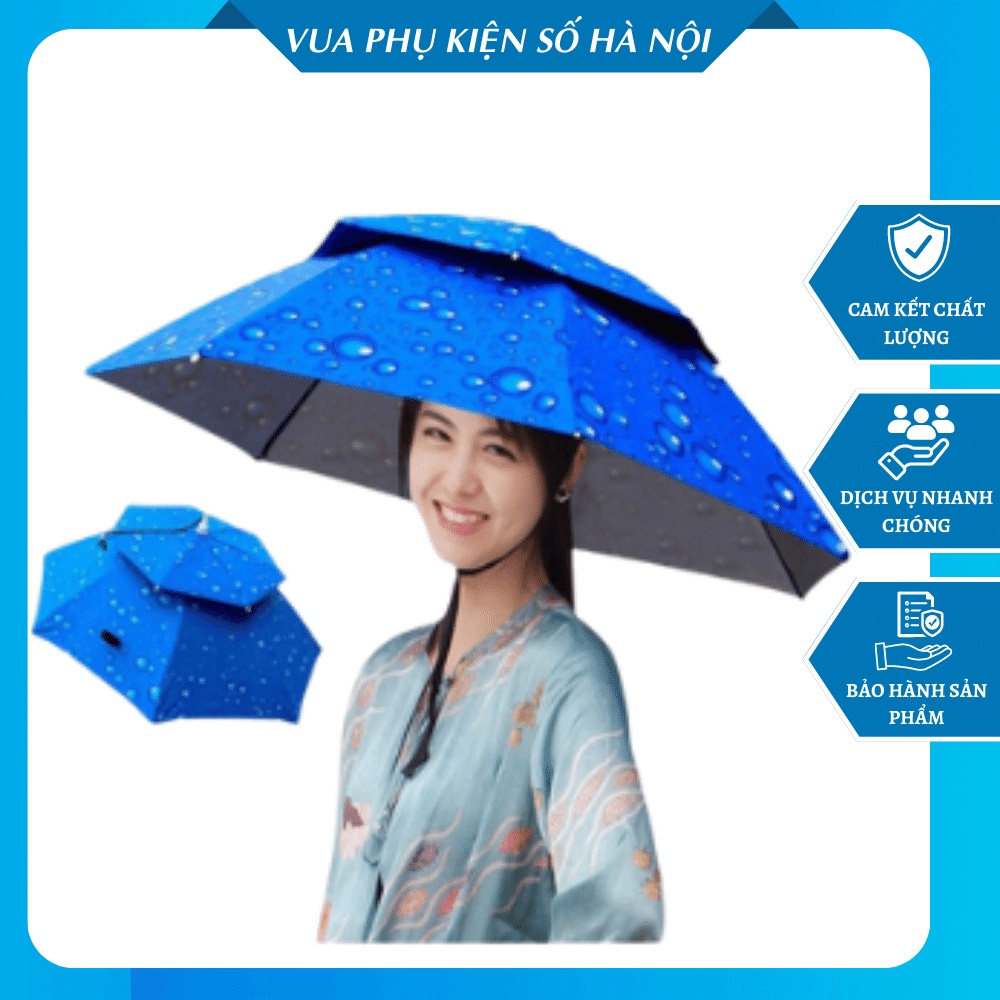 Mũ Ô Đội Đầu 2 Tầng Che Nắng Mưa, Câu Cá, Dã Ngoại - LNG FISHING