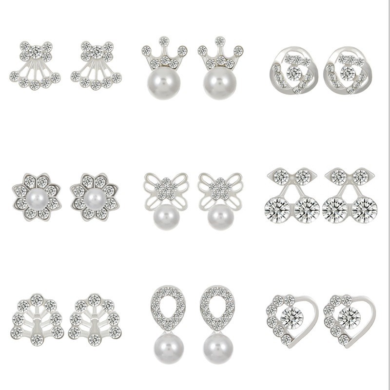 Bông Tai Ngọc Trai Siêu Lấp Lánh Phiên Bản Hàn Quốc Mới Cho Nữ