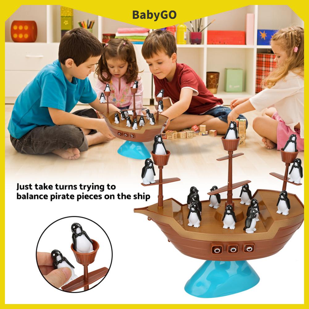 BabyGo Máy Tính Để Bàn Thuyền Cướp Biển Chim Cánh Cụt Trò Chơi Cân Bằng Tương Tác Cha Mẹ Con Bộ Đồ Trẻ Em Quà Tặng Sinh Nhật