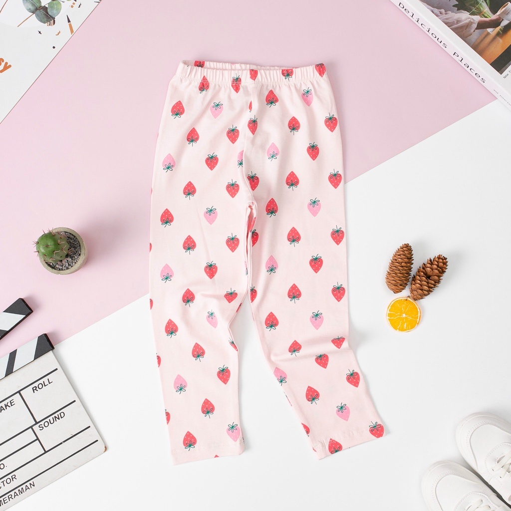 Quần legging LITIBABY cho bé gái mùa thu đông, chất cotton mềm mịn, phù hợp cho bé 13kg - 24kg
