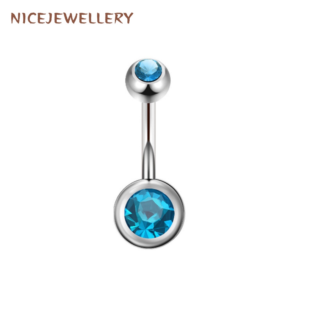 1 Khuyên Rốn Bằng Thép Không Gỉ 14g