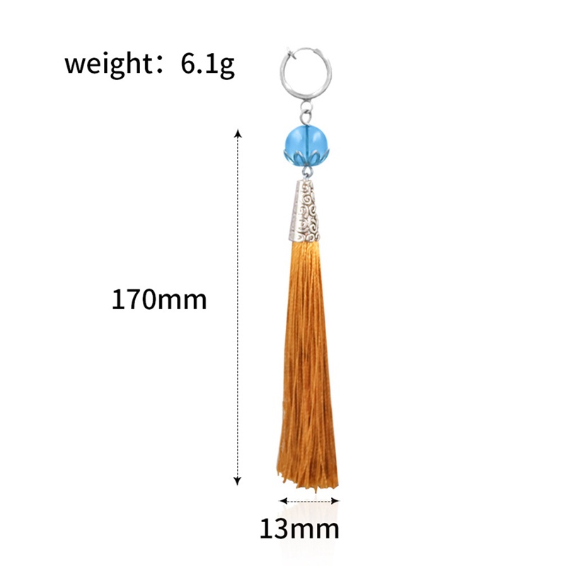 1 Khuyên Tai Tua Rua Dài Hóa Trang Anime Genshin Va Chạm Zhongli Độc Đáo