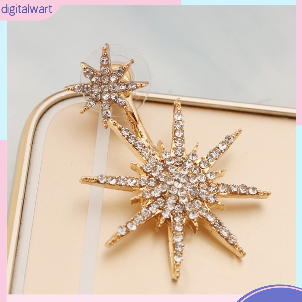 1 Bông Tai Hình Hoa Tuyết Đính Đá Toàn Diện Dành Cho Nữ