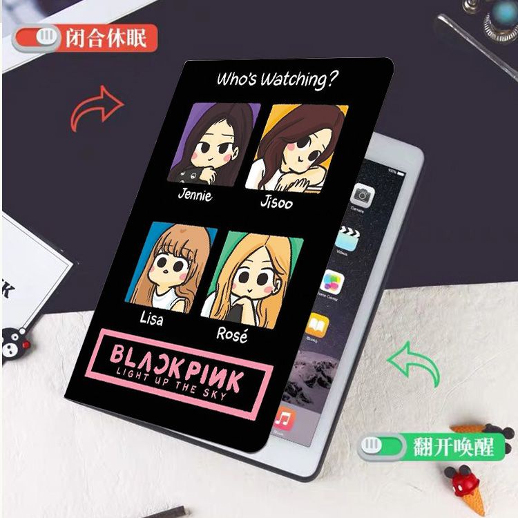 Bao Da Máy Tính Bảng In Hình blackpink Cho iPad air 1 / 2 / 3 / 4 / 5 mini 6 10.2 gen 7 8 9 gen5 / 6 iPad gen10 pro 11 2022