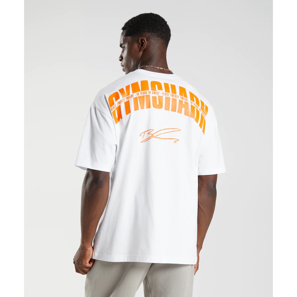 Ready stock gymshk gs10 strong sporty thoải mái loose crewneck short sleeve t-shirt