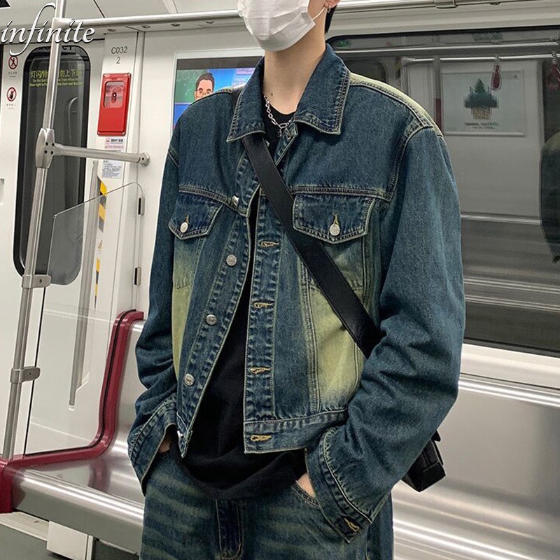 Áo Khoác Jean Nam Thời Trang hip hop Mới