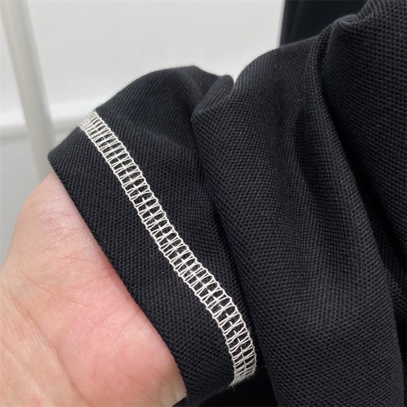 Áo Thun Tay Ngắn Cổ Tròn Thiết Kế Đường Viền Sáng Đơn Giản Phong Cách Phương Tây Cho Nữ