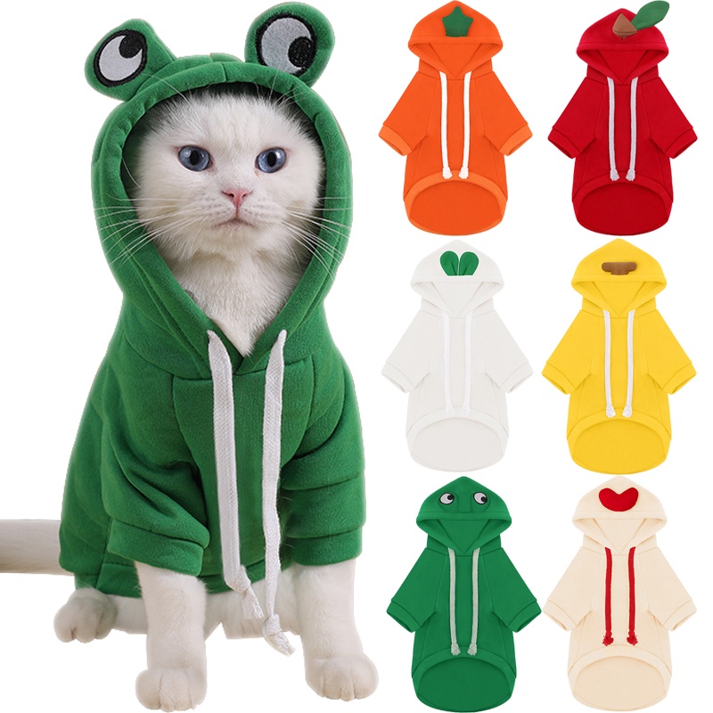 Áo Khoác Giữ Ấm Hình Chú Ếch Dễ Thương Cho Thú Cưng