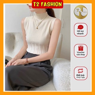 Áo len sát nách cổ 3 phân thiết kế dập gân 11466