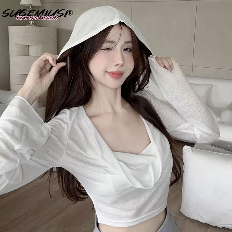 Sugemiusi Áo Hoodie Chống Nắng Phong Cách Cá Tính Cho Nữ