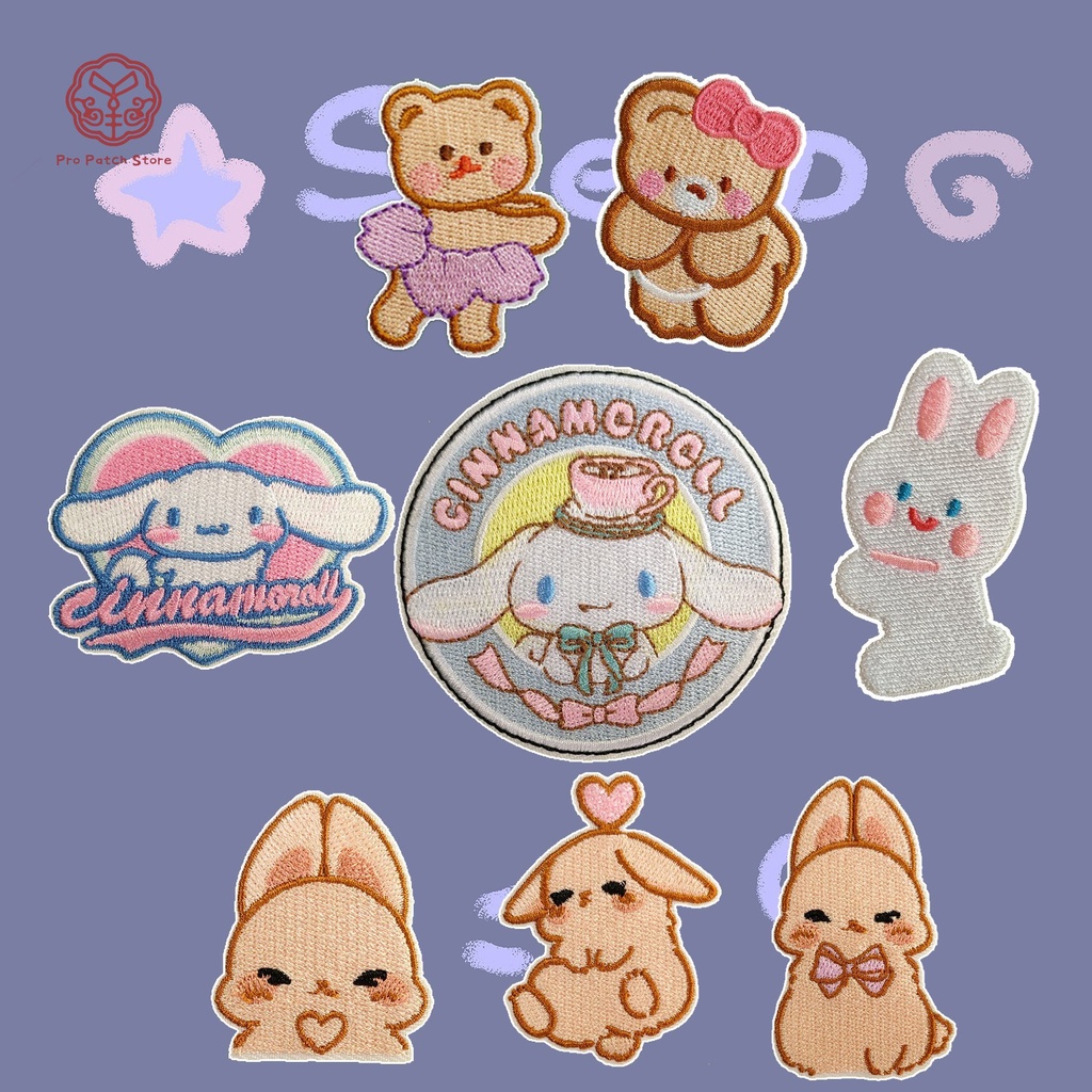 Miếng Dán Ủi Quần Áo Tự Dính Hình Cinnamoroll Dễ Thương