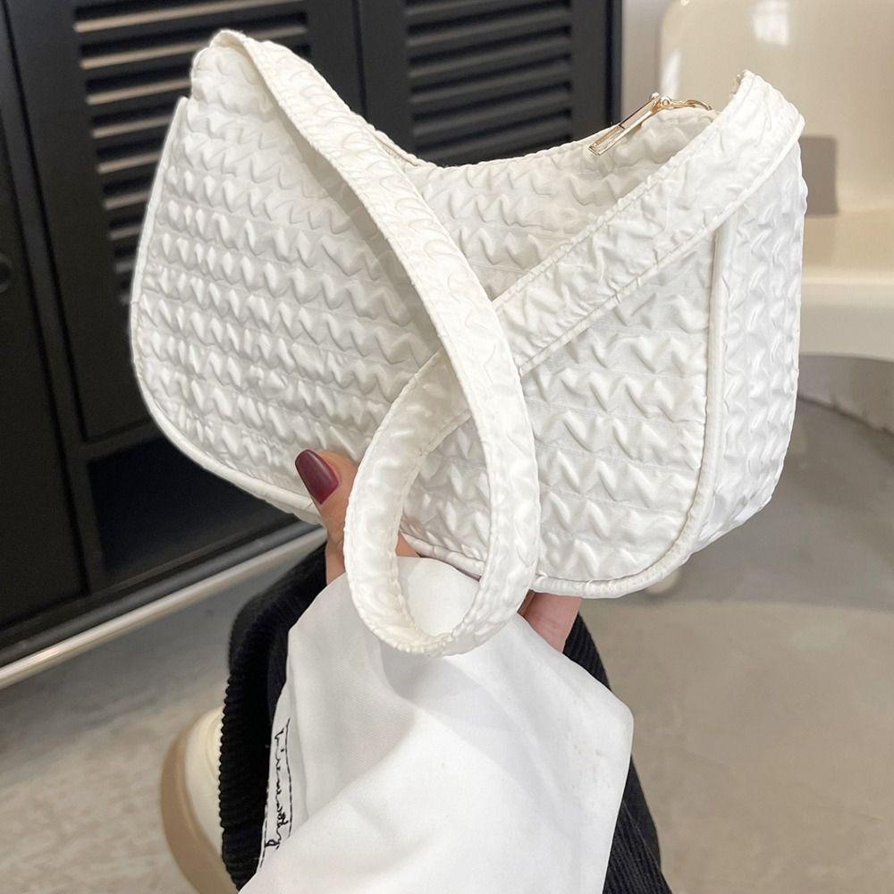 Mxbeauty Túi Đeo Vai Nhẹ Nhàng Có Khóa Kéo Màu Kẹo Ngọt Kiểu Dáng Đơn Giản Thanh Lịch