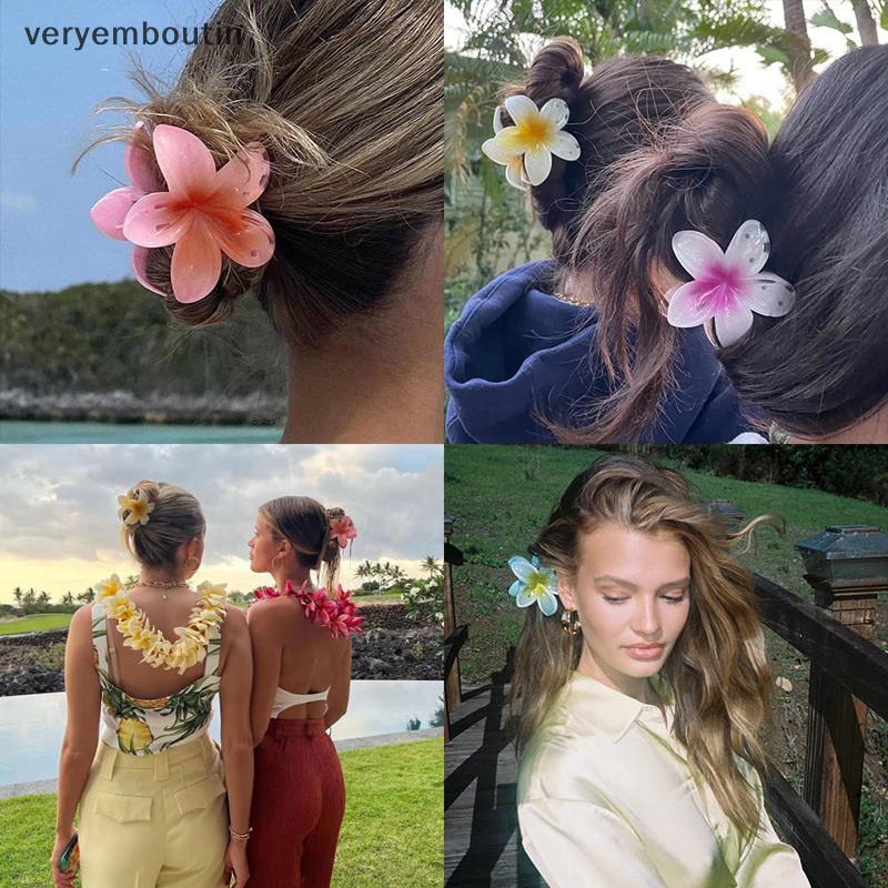 Kẹp Tóc Hoa Frangipani n Dễ Thương Thời Trang Cho Nữ