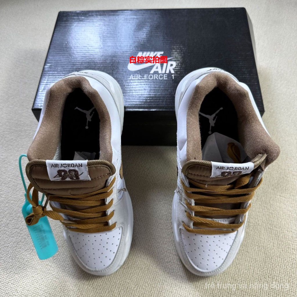 Giày Thể Thao AJ Stadium 90 Màu Trắng Xám Thiết Kế Mới Thoáng Khí Hợp Thời Trang