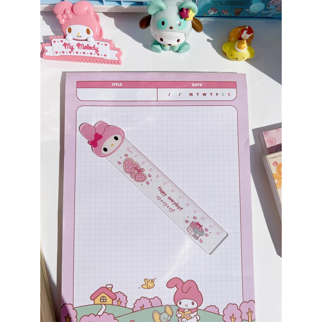 Thước Dây Đo Họa Tiết Hoạt Hình Dễ Thương BY2 YB2 Sanrio Kuromi Cinnamon mymelody