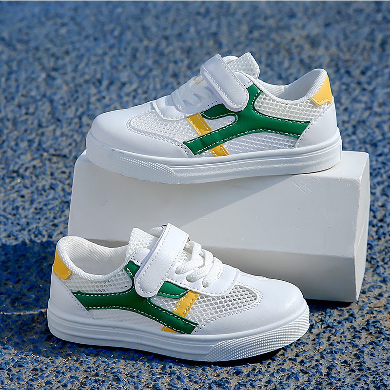 Giày Thể Thao Đế Mềm Phối Lưới Thoáng Khí Thời Trang Mùa Hè 2023 Cho Bé Trai Tiểu Học