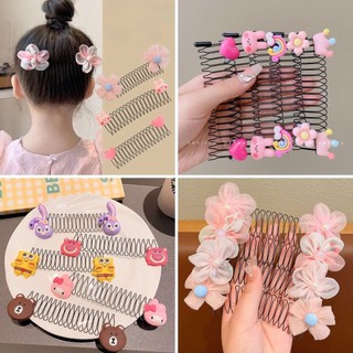 Lược Cài Tóc cho bé gái Họa Gửi cột tóc Tiết Hoa Hoạt Hình Dễ Thương Cho Bé Gái băng đô cài tóc kim loại