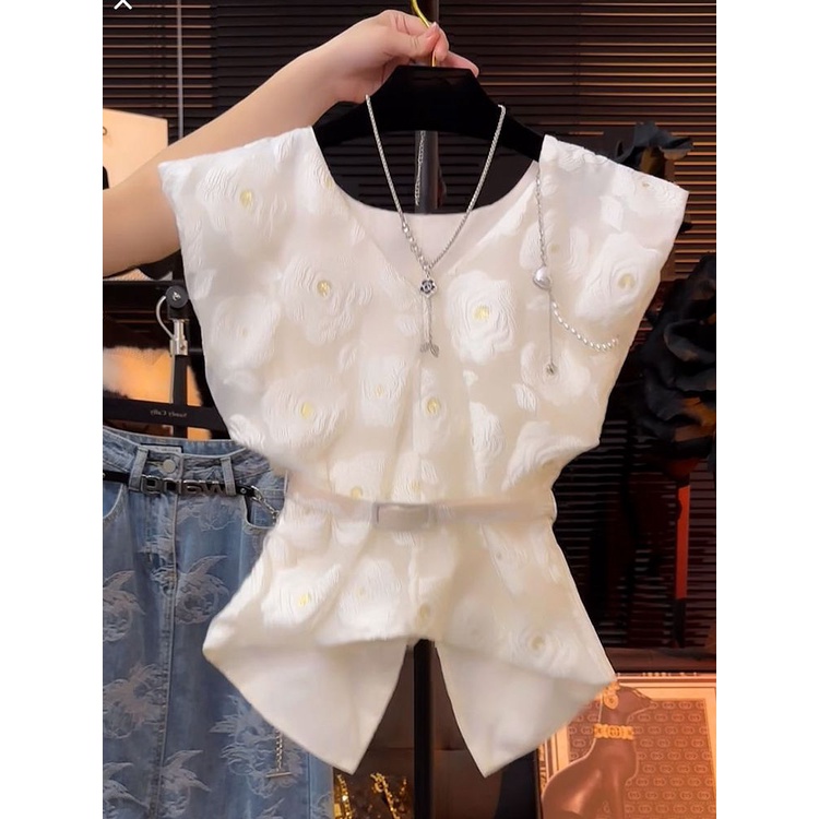 Áo Hoa Ngắn Không Tay Phong Cách Hàn Quốc Thời Trang Mùa Hè Mới Dành Cho Nữ