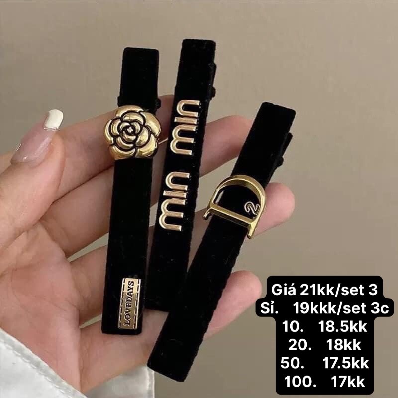 ( Bán buôn - Sỉ) Set 3 Kẹp Tóc Mái Min
