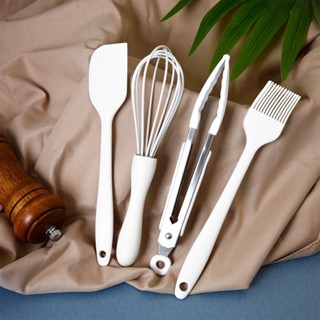 HERA Bộ 4 Cây Phới Dẹt Mini Bằng Silicone Dùng Đánh Trứng / Làm Bánh Tiện Dụng