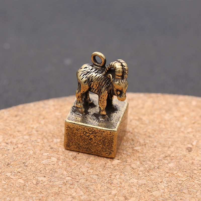 Tượng Trưng Bày Phong Thủy Bằng Đồng Hình Ấn 12 Con Giáp, Trang Trí Bàn Làm Việc, Đem Lại May Mắn