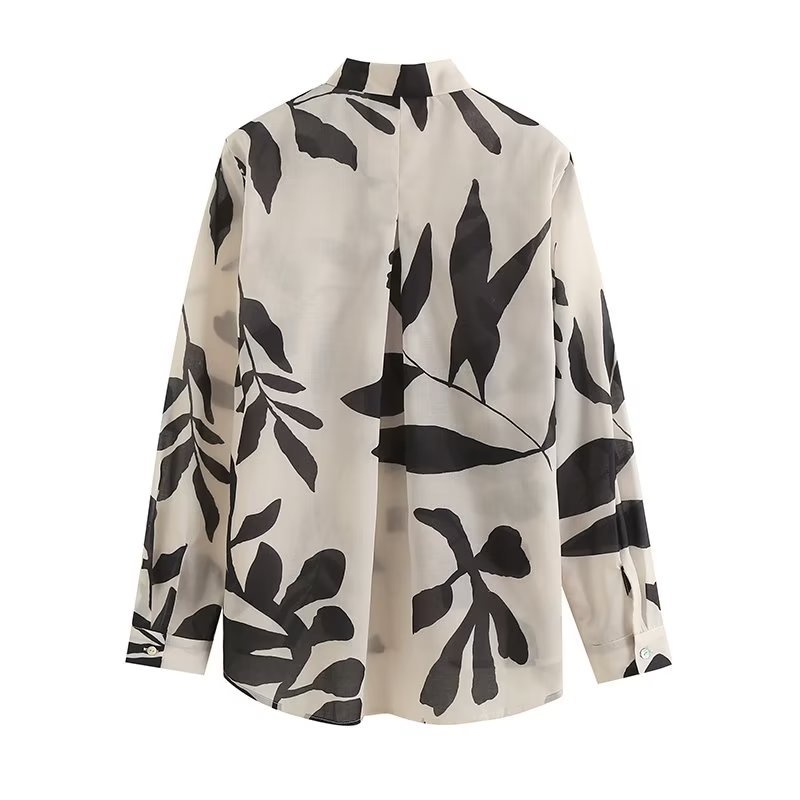 Hàng Mới Về Áo Sơ Mi Dài Tay In Họa Tiết Hoa Phong Cách Âu Mỹ Thời Trang Mùa Thu 2023 W031 9503
