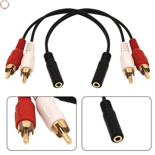 Set 2 Cáp Chia Âm Thanh 3.5mm Sang 2 RCA 1 / 8 / Stereo Cái Sang 2RCA Đực Hình Chữ Y