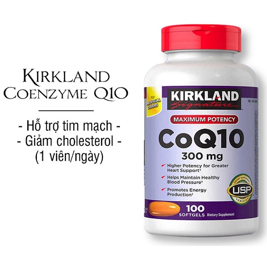 Viên uống coq10 300mg kirkland signature hỗ trợ sức khỏe tim mạch hộp 100 viên Healthy care Extate Official Mall