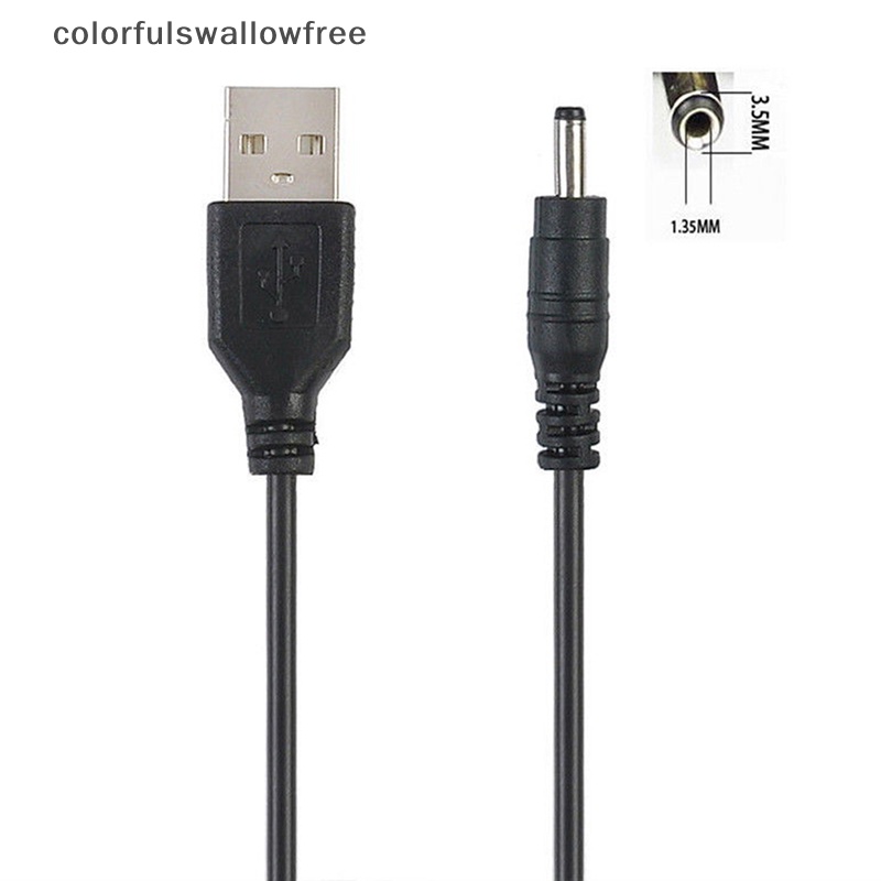 Colorfulswallowfree cổng usb đến 2,5 3,5 4,0 5,5mm 5v dc barrel jack cáp nguồn đầu nối dây cáp đen abc