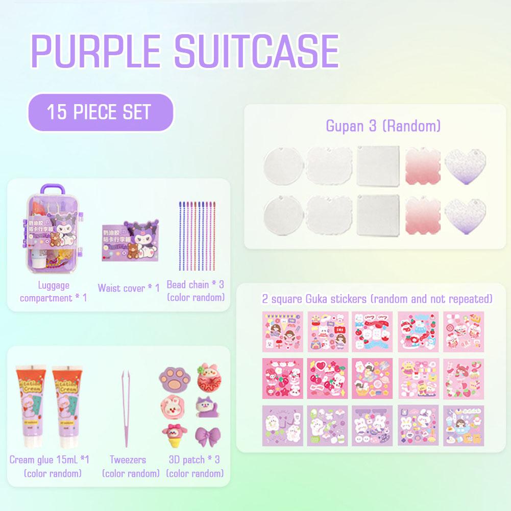 Phim hoạt hình 3d sticker guka set hành lý tự làm dễ thương guka girl đồ chơi trẻ em kuromi diy toy gift for kids