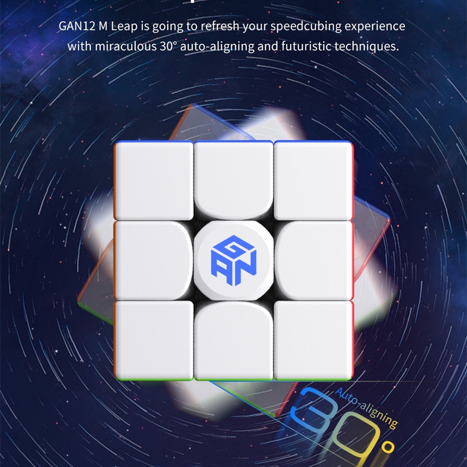 GAN 12 Maglev UV 3x3 Có Sẵn Nam Châm. Rubic GAN12 M Pro Leap FLAGSHIP Hãng GAN CUBE
